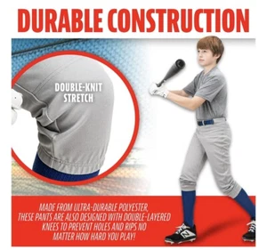 Franklin Sports Jugend Baseball Hose - grau - X-Large ideal für Sport - Bild 1 von 4