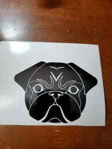 Angry Pug Face Pug Dog Decal Any Size Available Car Laptop Truck 