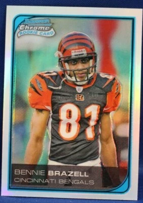 2006 Bowman Chrome Refractors Football Card Bennie Brazell #108 Rookie Card  - Image 1 of 2