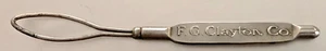 Vtg Adv Button Hole Pull Tool: F G CLAYTON CO Detroit's Largest Mens/Boys Store - Picture 1 of 2