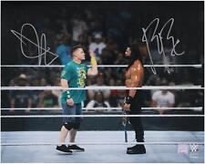 John Cena & Roman Reigns WWE Autographed 16" x 20" In Ring Face-Off Photograph
