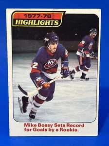1978-79 Topps Mike Bossy Rookie Highlights Card #1 New York Islanders - Picture 1 of 2