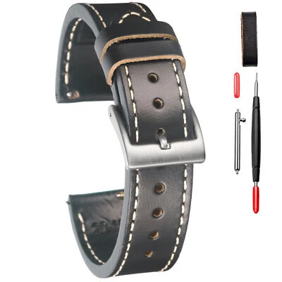 Horween Leather Watch Bands Quick Release Watch Strap for Men 18mm 20mm 22mm  - Image 1 of 4