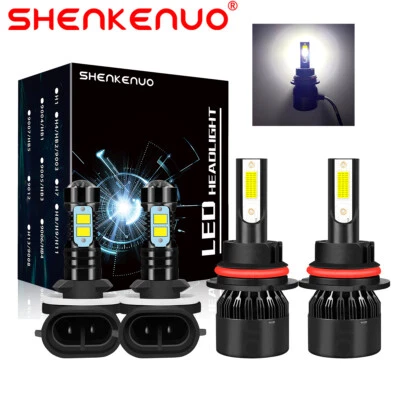 Para Ford Escort 1998-2003 - Kit de faros LED 4X 6000K haz alto bajo + bombillas antiniebla DRL Foto 1 de 4