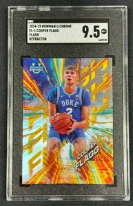 Cooper Flagg Flash Refractor SGC 9.5 MINT+ 2024-25 Bowman U Chrome Duke - Bild 1 von 2
