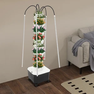 Sistema de Cultivo Hidropónico con Luz de Crecimiento 40 Cápsulas Interior Torre Hidropónica Jardín - Imagen 1 de 24