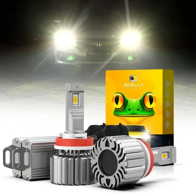 BOSLLA 4300K H11 LED Headlight Bulbs – 140W 16800LM (Golden White Beam) - Image 1 of 4