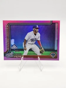 2025 Topps Pro Debut Jeral Perez #PD-24 Fuchsia Foil /199 Los Angeles Dodgers - Picture 1 of 2