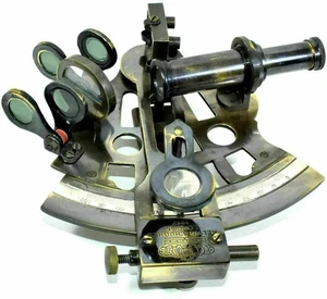 5" Nautical Solid Brass Sextant Vintage Navigation Working Royal Navy Sextant - Picture 1 of 4