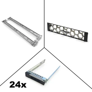 Dell PowerEdge R740xd 24B Upgrade Kit: Sliding Rails + Bezel + 24x 2.5'' Caddies - Photo 1/1