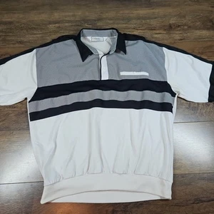 Polo uomo vintage Classics By Palmland manica corta nera bianca a righe XL - Foto 1 di 6