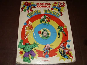 Vintage Marvel Super Hero Transogram Dartscheibe riesig 25" x 19" Marvelmania 1976 - Bild 1 von 12