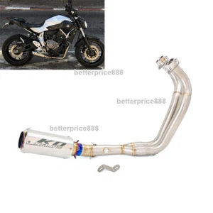 For MT-07 TRACER 07 R7 XSR700 Full System Exhaust Headers Link Pipe Mufflers - Picture 1 of 12