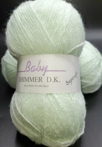 2 SKEINS/BALLS OF JAMES C BRETT BABY SHIMMER HILO DK - BS1 COMO NUEVO - Imagen 1 de 5