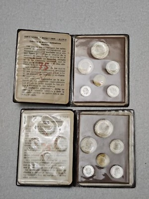 (2) 1957/1959/1966 SPAIN 6 Coin PROOF Set in original Wallet Envelopes - 1975 - Image 1 of 4