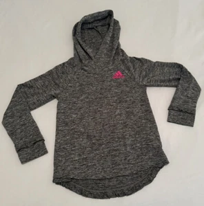 Girl’s Adidas Climalite Long Sleeve Hooded Shirt Size 5 - Picture 1 of 14