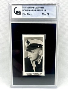 1936 TATLEY’S CIGARETTES DOUGLAS FAIRBANKS *RARE* ((TATLEY BACK)) GAI 9 MINT - Picture 1 of 2