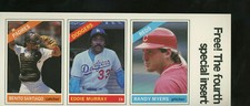 1991 UNCUT PANEL BASEBALL CARDS MAGAZINE '66 TOPPS REPRINT EDDIE MURRAY