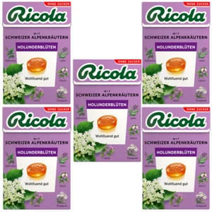 Ricola Holunderblüten ohne Zucker im Böxli erfrischend 50g 5er Pack - Bild 1 von 1