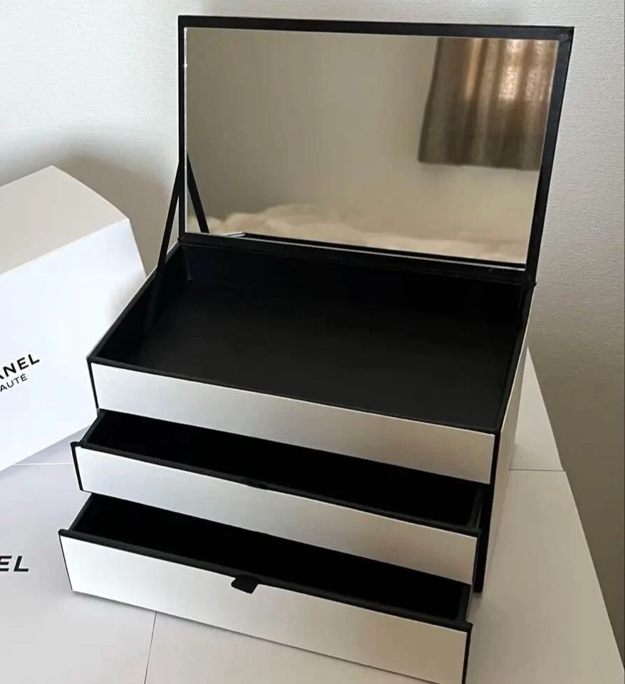 CHANEL BEAUTE Beauty VIP GWP Gift Makeup Jewelry Drawer Storage Vanity Box japan - Image 1 of 4
