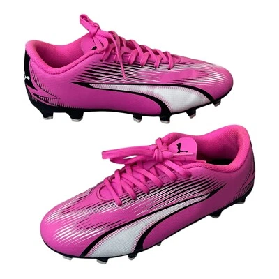 Puma Ultra Play Pink Black Soccer Cleats Girl’s Youth Size 5 - Image 1 of 4