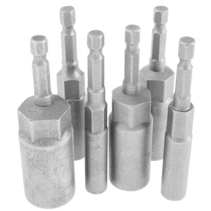 10 Hex Magnetic Nut Driver Set 6 to 17mm Socket Impact Drill Bits 1/4" Tool ⋇⋇ - Picture 1 of 10