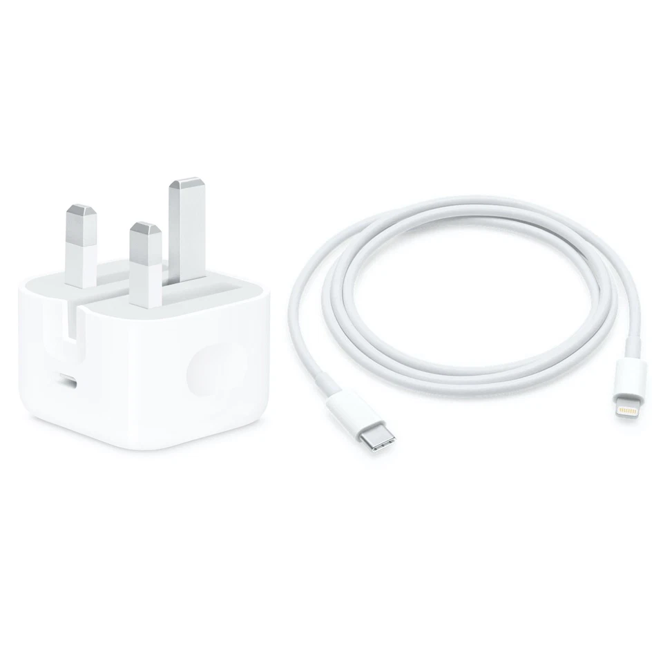 GENUINE Apple iPad Mains 20W Fast Charger Adaptor MHJF3B/A & Official USB Cable - Image 1 of 4