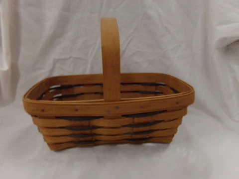 Longaberger Basket Medium Brown Gray Woven 1992 Signed CKD Dresden Ohio EUC Cover