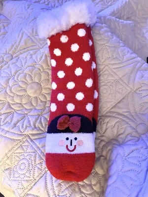 Acogedores calcetines deportivos Sherpa forrados de lana con agarre tejido cálidos ¡Lindos! Foto 1 de 3