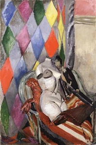 Harlequin Sigrid Hjertén 1928 Swedish Expressionist Modernist Art Print - Picture 1 of 2