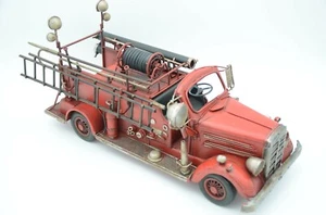 Blechauto Feuerwehr 2 Tolles Modell 36 cm Blechmodell Antikstil  - Bild 1 von 4
