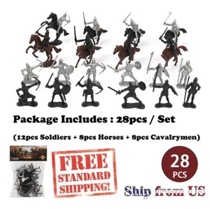 28x Medieval Soldiers Military Figures Roman Gladiator Knight Action Figure Toys - Picture 1 of 13