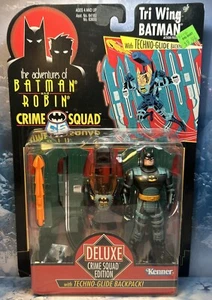 Vintage Adventures of Batman & Robin DELUXE CRIME SQUAD Tri-Wing Batman 1995 nuovo con scatola - Foto 1 di 7