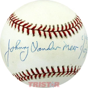 Johnny Vander Meer handsignierter NL Baseball beschriftet 6-11-38, 6-15-38 PSA - Bild 1 von 2