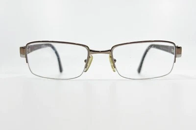 Prada VPR 60H 5AV-1O1 Eyeglasses Silver Black Rectangular Frames 51-18-135 13797 - Image 1 of 4