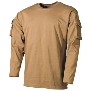 US Tactical Shirt Long sleeve con bolsillos de manga y velcro Army coyote - Imagen 1 de 4