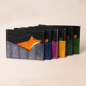 Minimalist Card Holder Fox Design, Slim Design Credit Card Holder Wallet - Picture 1 of 19