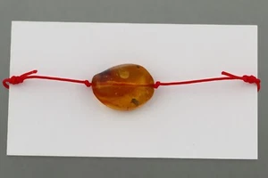 Fossil Inclusion BALTIC AMBER Red String Adjustable Bracelet 2.4g 241218-4 - Picture 1 of 6