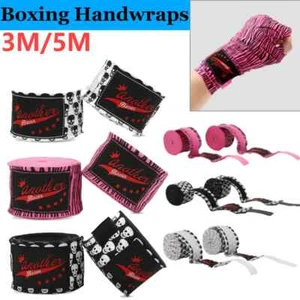 2 Rotoli 3/5M Cotone Benda Boxe Cinghia Sportiva Sanda KickBoxing MMA Guanti Mano - Foto 1 di 15