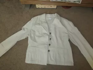 APT 9 Neu mit Etikett hellbraun Knopfleiste Kragen 100 % Baumwolle Blazer Gr. XL - Bild 1 von 10