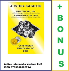 ANK-Österreich-Münzkatalog-2025-Münzen-ab-1745-Austria-Netto-Katalog - Imagen 1 de 1