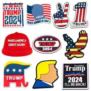 Trump 2024 Shoe Clog Charms MAGA President United States (YOU PICK) - Picture 1 of 13