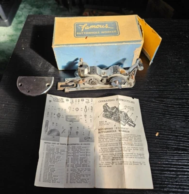 Famous Buttonhole Worker for White Rotary Model C w Box and Instructions Lenox - Image 1 of 4
