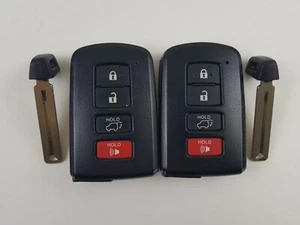UNLOCKED ORIGINAL LOT OF 2 TOYOTA 14-21 OEM SMART KEY LESS REMOTE FOB UNCUT SUV - Bild 1 von 16