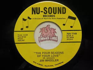 Jim Wheeler – The Four Seasons Of Your Love / How I Need You, 45 RPM G+ (ZK) - Picture 1 of 2