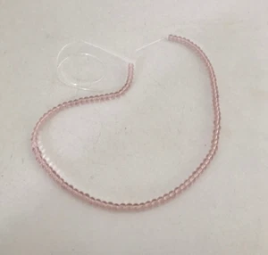 Cadena de cuentas de vidrio transparente rosa pálido de 4 mm para hacer joyas - CG4PINK - Imagen 1 de 1