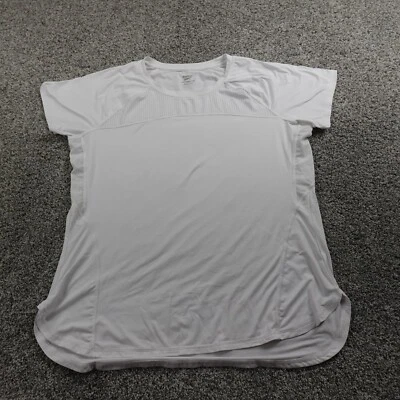 Reebok Shirt Womens 2XL White Performance Workout Running Gym Athletic Active - Image 1 of 4