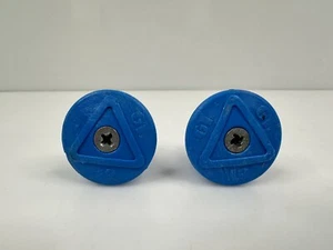 Vintage A’ME GT BMX Racing Freestyle Handlebar Grips Ends Maui Blue USA HTF - Picture 1 of 7