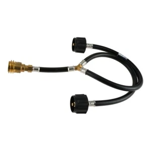 Universal Doppelkopf ACME zu QCC Y Typ Splitter Propan Konverter Adapter Schlauch - Bild 1 von 19
