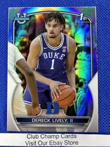 2023 #100 Mark Lively II Bowman University Chrome 1st Silver Refractor Duke - Picture 1 of 2